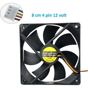 Platoon12 Volt 8 cm 4 Pin Fan 12 Volt 4 Pin Fan 8 cm 4 Pin Fan