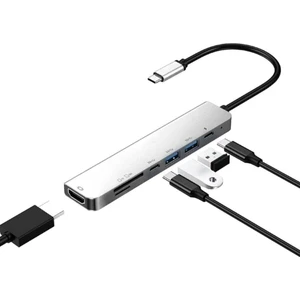 8 In 1 4K Type C USB 3.0 Hub HDMI RJ45 Sdtf Adaptörü