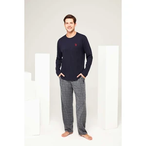 U.S. Polo Assn. Erkek Lacivert Yuvarlak Yaka Pijama Takımı