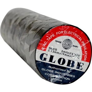 Globe Izole Bant Siyah 10LUK  0.13MMX19MM