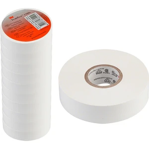 3m Temflex 1300E Pvc Izole Bant Beyaz 10LUK Paket 0.1M x 19MM x 0.13MM