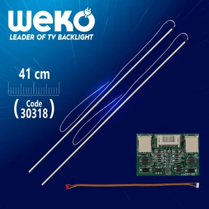 19 Universal Monitör E-Led 60 Ledli (Wıde) (2835) 410MM 12V Çift Led+Sürücü+Kablo Takım (WK-0141)
