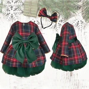Shecco Babba Kız Çocuk Noel Elbise Taç Takım 1-8 Yaş
