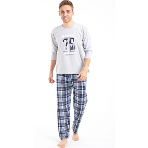 Erkek Baskılı Pijama Takımı Uzun Kollu Tampap 2170