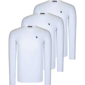 Üçlü Set T8588 Dewberry Yuvarlak Yaka Erkek -Beyaz-Beyaz-Beyaz
