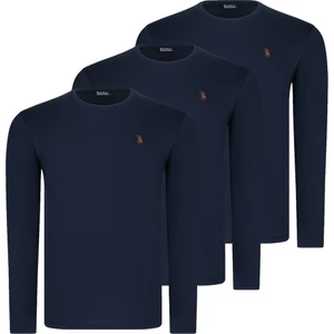 Üçlü Set T8588 Dewberry Yuvarlak Yaka Erkek -Lacivert-Lacivert-Lacivert