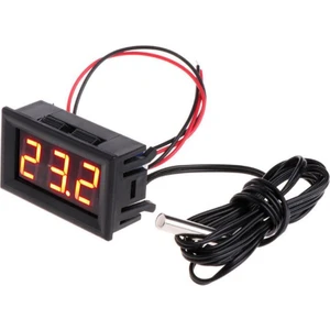 12V Termometre Su Geçirmez Sıcaklık Sensörü - Kırmızı