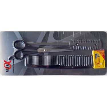 Alfa SET13 3lü Berber Seti Makas + Tarak + Jiletli Tarak Fiyatı