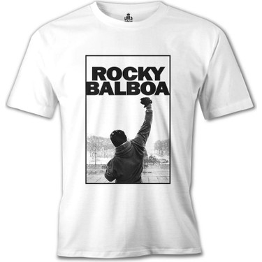 T Shirt Rocky Balboa Win Beyaz Erkek