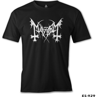 T Shirt Mayhem Logo Siyah Erkek