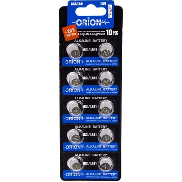 Orion Ag3 LR41 392A 1.5V Alkalin Pil