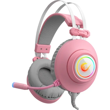 Rampage RM-K1 PULSAR Pembe Usb 7.1 Surround+Titreşim RGB Işık Efektli Gaming Oyuncu Mikrofonlu