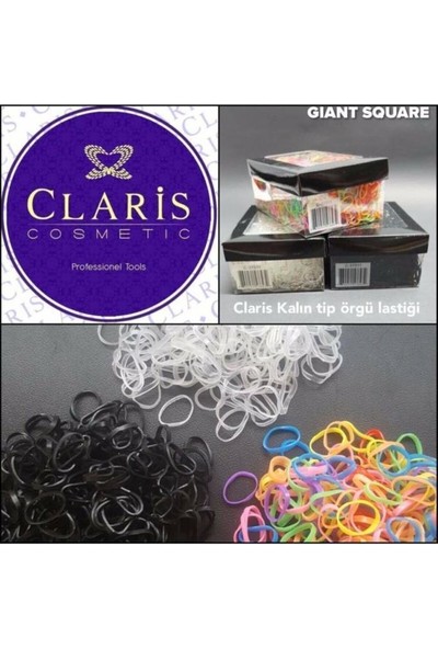 Claris Saç Örgü Lastiği 1 Paket Şeffaf