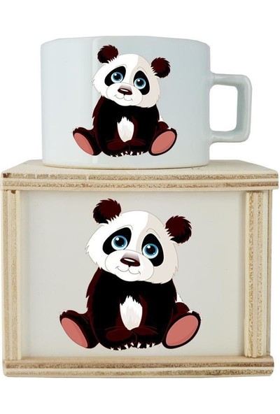 Katarsis Home Panda Yastık ve Panda Baskılı Kutulu Kupa Seti