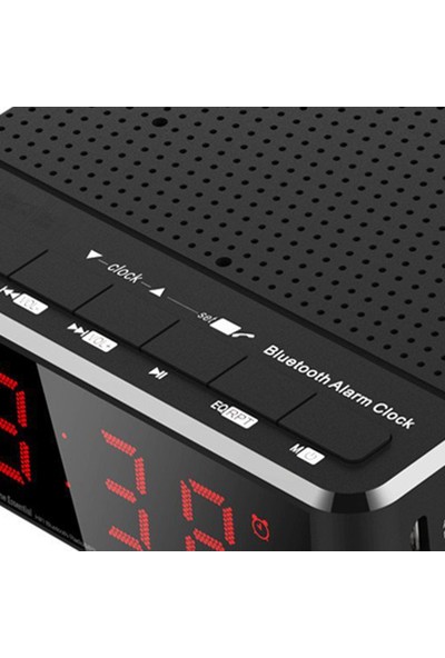 Ultratekno Bc-01 Alarmlı Masa Saati Fm Radyo Bluetooth Mp3 USB Tf Kart Destekli