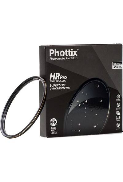 Phottix 52MM Uv Ultra Viole Hr Pro Grade Nmc Nano Multi Coated 1mm Super Slim Filtre