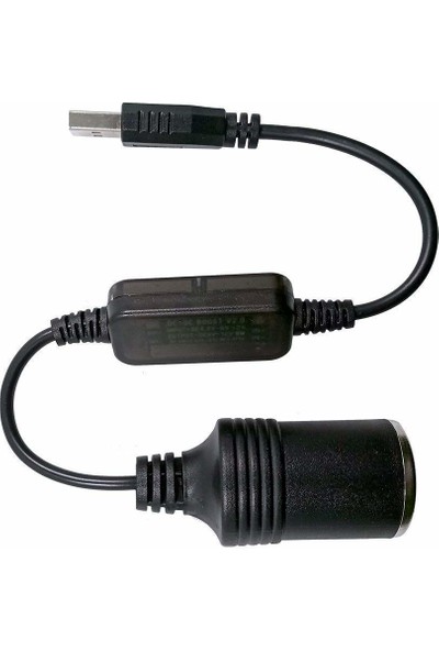 PlatoonUSB 5 V Için 12 V Araba Çakmak Dişi Soket Güç Kablosu USB Çakmak