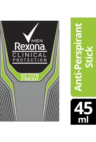 Rexona Clinical Protection Erkek Stick Deodorant Active Fresh 45 ML