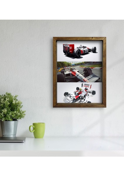 Gift Formula 1 Tasarımlı Doğal Masif Ahşap Çerçeveli Tablo 45X65CM-10 modelleri