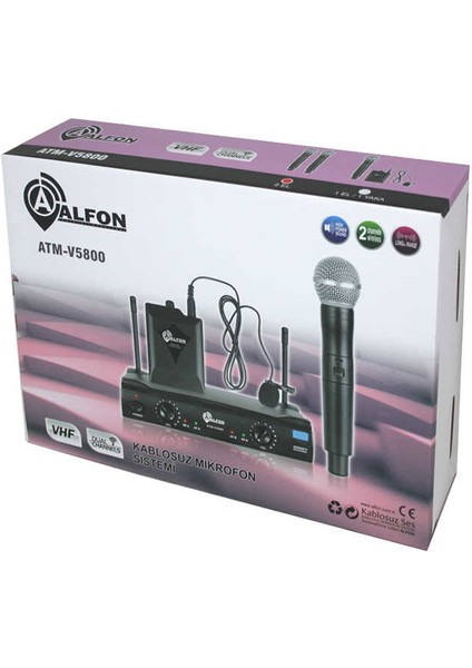 ATM-V5800 2el Vhf Telsiz Mikrafon