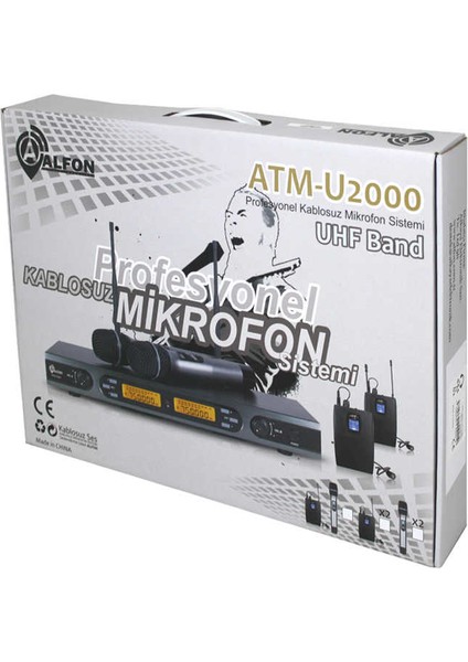 ATM-U2000 1el 1yaka Uhf 99 Kanal Telsiz Mikrofon