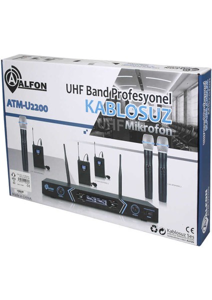 ATM-U2200 1el 1yaka Uhf Telsiz Mikrofon