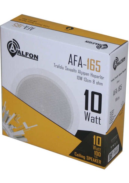 AFA-165 13CM 10W Trafolu Sıvaaltı Alçıpan Hoparlör modelleri