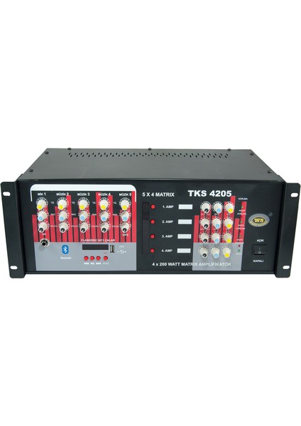 Westsound TKS-4205 5x4 Mat. 4X200W USB Mikser Anfi