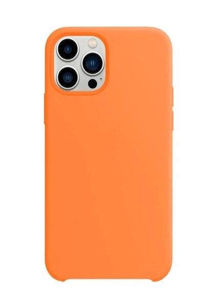 Buff Apple iPhone 13 Pro Max Rubber Fit Kılıf Turuncu