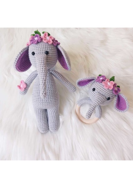 Çiçekli Fil Yenidoğan Seti Organik Oyuncak
