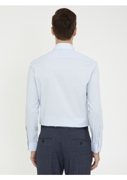 Açık Mavi Slim Fit Basic Gömlek