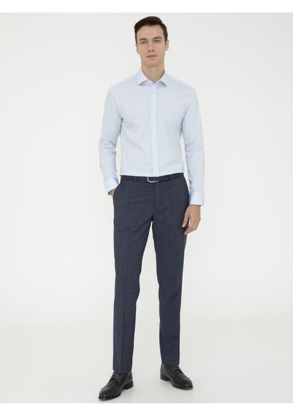 Açık Mavi Slim Fit Basic Gömlek