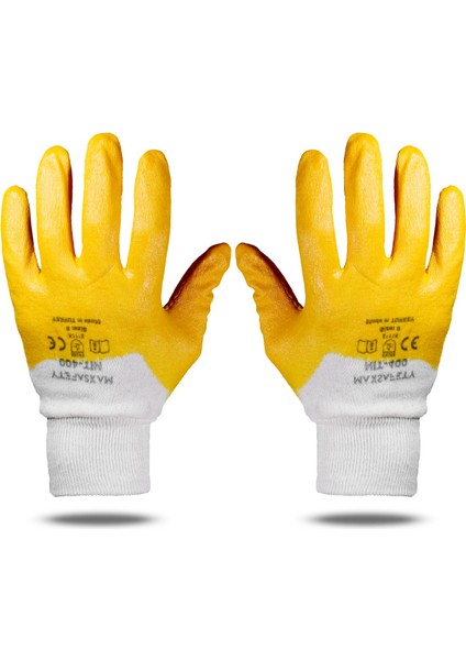 Maxsafety NIT-400 Nitril Kaplama Sanayi Iş Usta Eldiveni 10/xl (6 Çift)