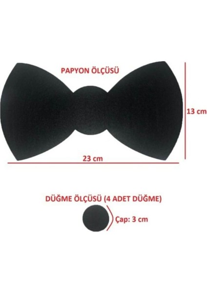 3 Adet Siyah Keçe Damat Papyonu 1713-3ADET modelleri