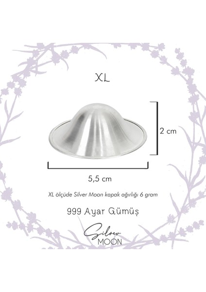 999 XL Gümüş Kapak Göğüs Ucu Koruyucu Saf 999 Ayar indirimleri