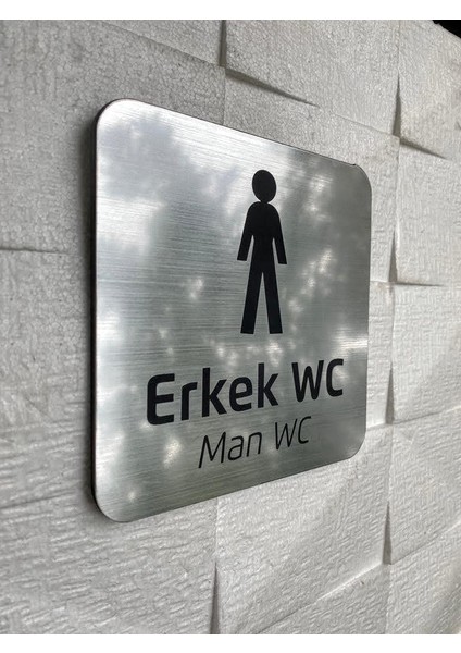 Metallice Silver Seri Erkek Wc Yönlendirme Tabelası modelleri