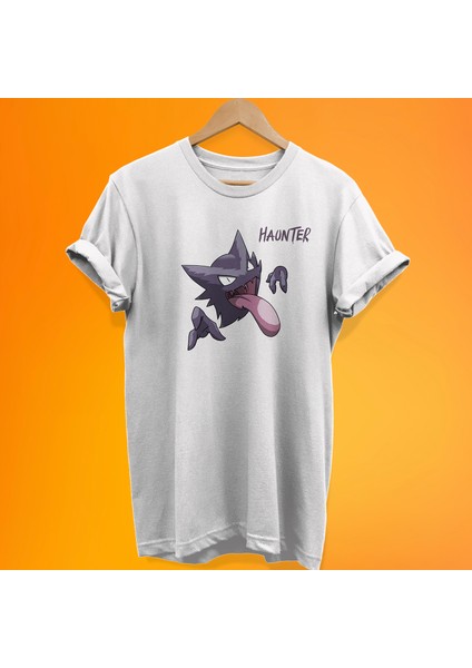 Pokemon Haunter Baskılı %100 Pamuk Oversize T-Shirt Büyük Beden Tişört