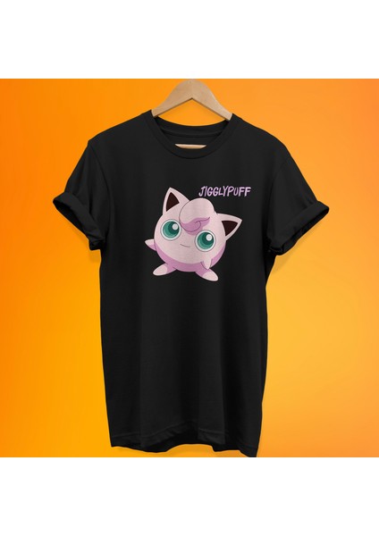 Pokemon Jigglypuff Baskılı %100 Pamuk Oversize T-Shirt Büyük Beden Tişört