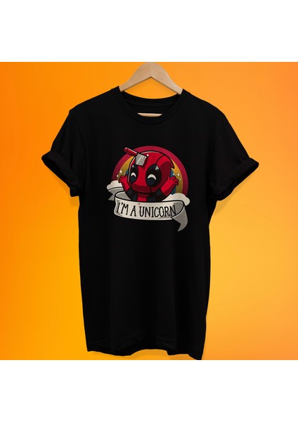 Deadpool Baskılı %100 Pamuk Oversize T-Shirt Büyük Beden Tişört