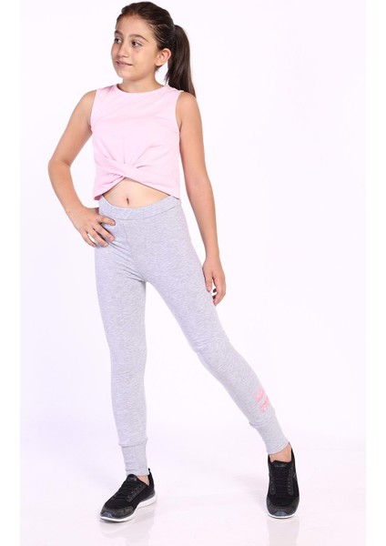 Toontoy Kız Çocuk Sport Baskılı Tayt