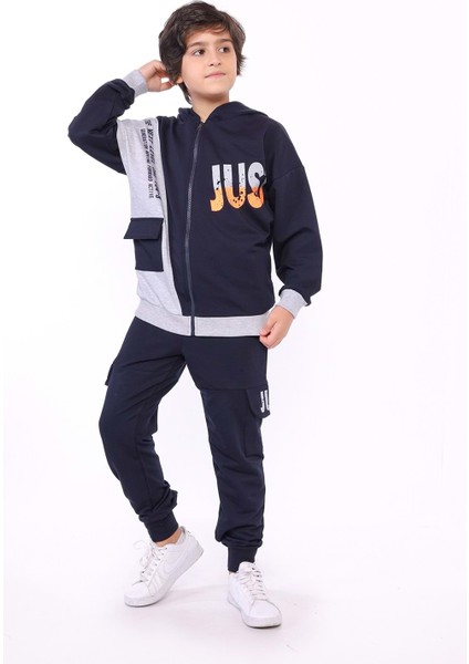 Toontoy Erkek Çocuk Garni Detaylı Baskılı Eşofman Takımı