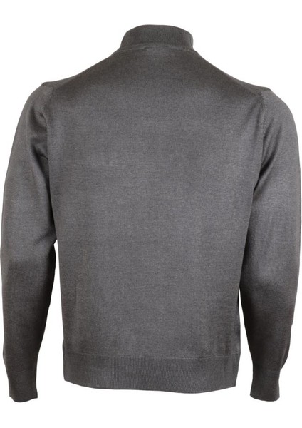 Erkek Gri Kazak Yarım Balıkçı Yünlü Klasik Normal Kesim RAR00800 indirimleri