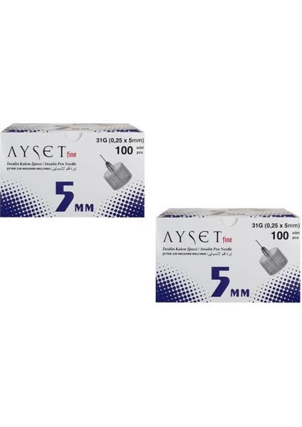 Fine 31G Insülin Kalem Iğnesi 200 Adet
