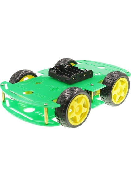 4WD Yeşil Şase Tekerlekli Araba Kiti