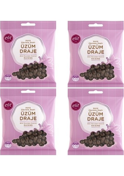 Sütlü Üzümlü Draje 70 Gr 4'lü