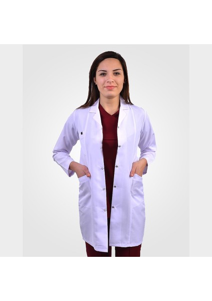 Iba Medikal Klasik Yaka Uzun Önlük Doktor-Öğretmen Önlüğü