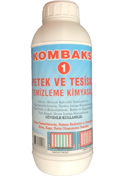 Kombaks-1 Petek ve Tesisat Temizleme Kimyası 1 LT.8912000042992