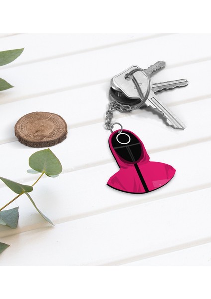 Gift Squid Game Tasarımlı Ahşap Anahtarlık-9