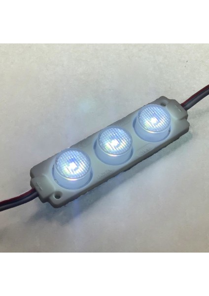3W Mercekli Modül 3'lü LED - Beyaz 12V