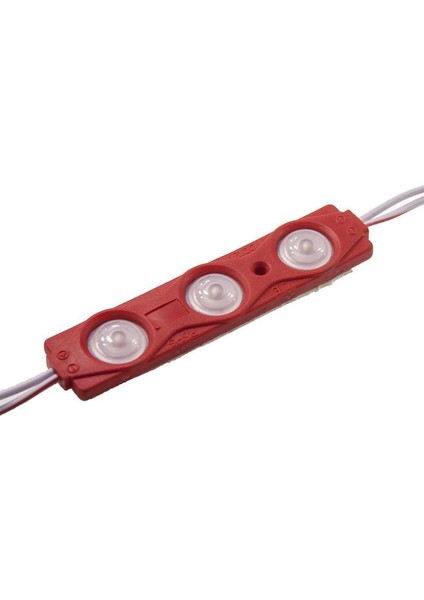 3'lü Mercekli Modül LED - Kırmızı 12V 1.2W
